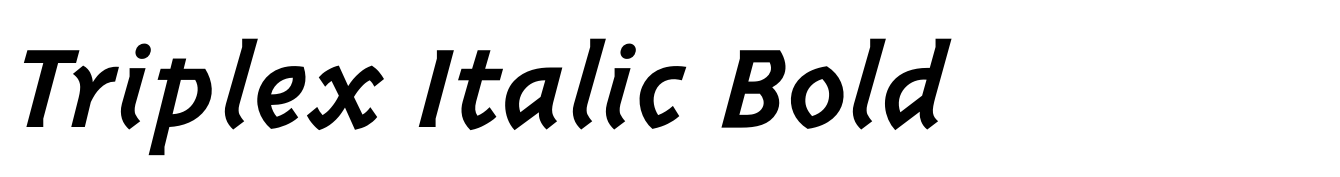 Triplex Italic Bold